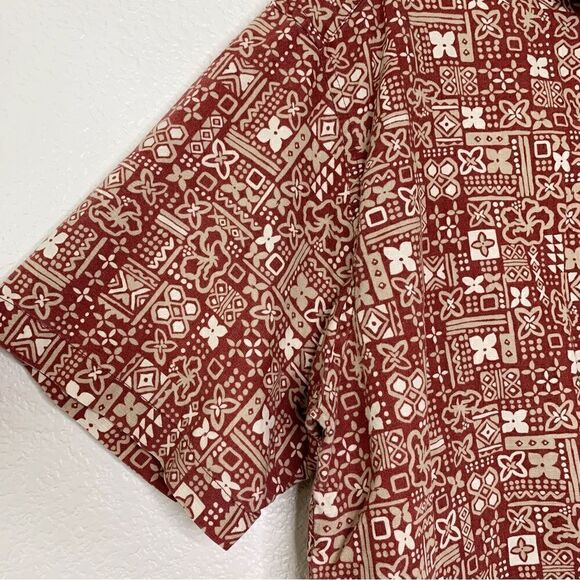 Eddie Bauer Linen Blend Men’s Size Large Hawaiian Button Down Shirt - Picture 4 of 12